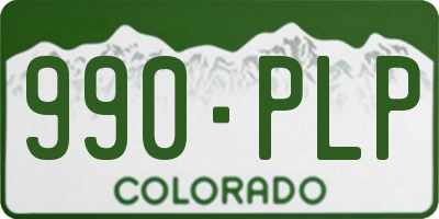 CO license plate 990PLP