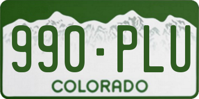 CO license plate 990PLU