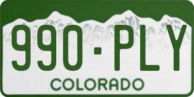 CO license plate 990PLY