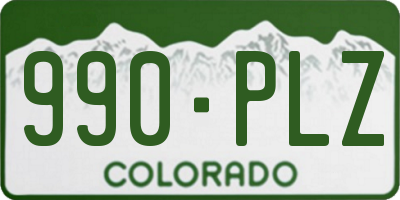 CO license plate 990PLZ