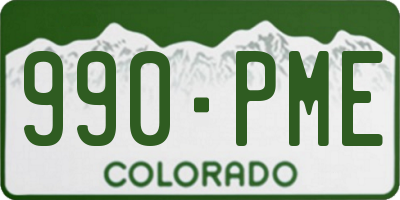 CO license plate 990PME