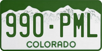 CO license plate 990PML