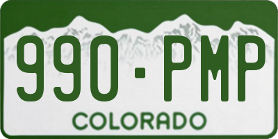 CO license plate 990PMP