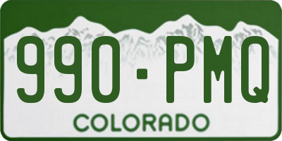 CO license plate 990PMQ