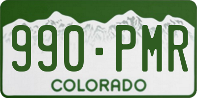 CO license plate 990PMR