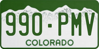 CO license plate 990PMV