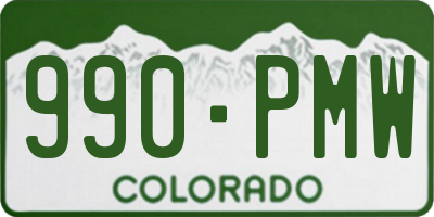 CO license plate 990PMW
