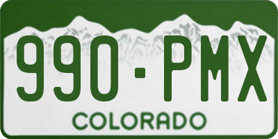 CO license plate 990PMX