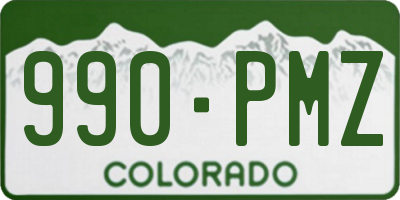 CO license plate 990PMZ