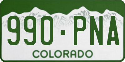 CO license plate 990PNA