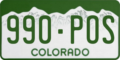 CO license plate 990POS