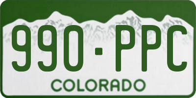 CO license plate 990PPC
