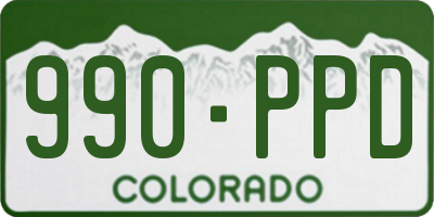 CO license plate 990PPD