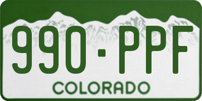 CO license plate 990PPF