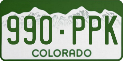 CO license plate 990PPK