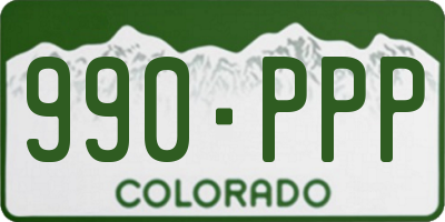 CO license plate 990PPP