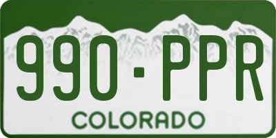 CO license plate 990PPR