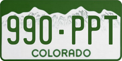 CO license plate 990PPT