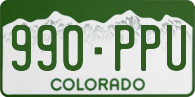 CO license plate 990PPU