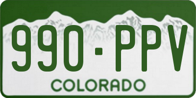 CO license plate 990PPV