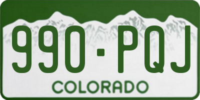 CO license plate 990PQJ