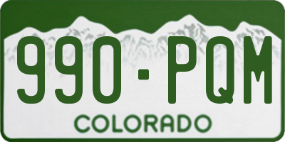 CO license plate 990PQM