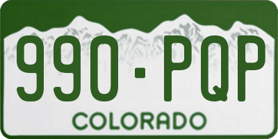 CO license plate 990PQP