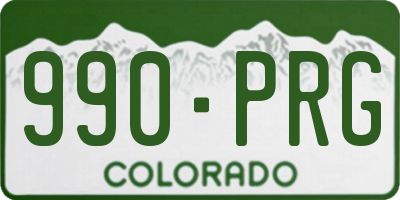 CO license plate 990PRG