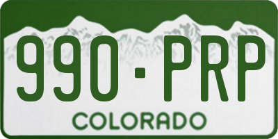 CO license plate 990PRP
