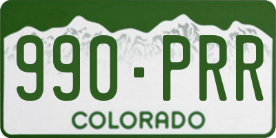 CO license plate 990PRR