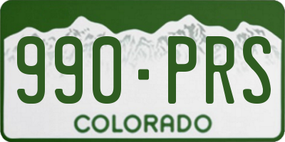 CO license plate 990PRS