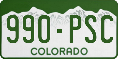 CO license plate 990PSC