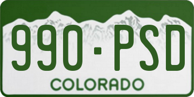 CO license plate 990PSD