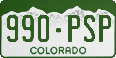 CO license plate 990PSP