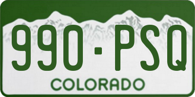 CO license plate 990PSQ