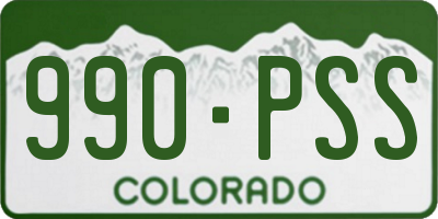 CO license plate 990PSS
