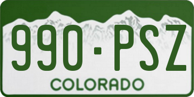 CO license plate 990PSZ
