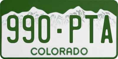 CO license plate 990PTA