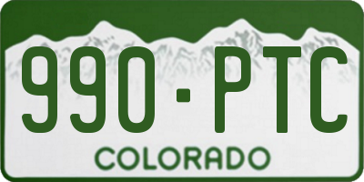 CO license plate 990PTC