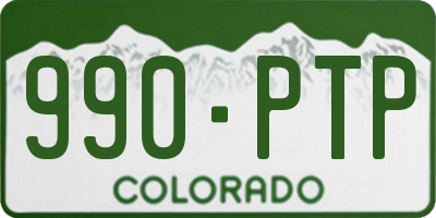 CO license plate 990PTP