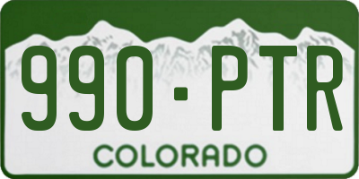 CO license plate 990PTR
