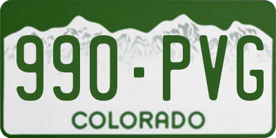 CO license plate 990PVG