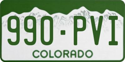 CO license plate 990PVI