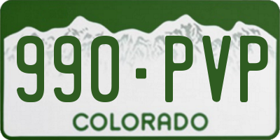 CO license plate 990PVP