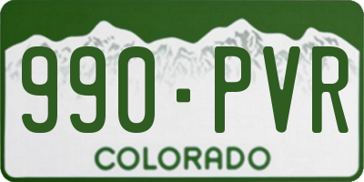 CO license plate 990PVR