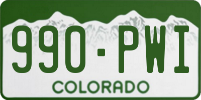 CO license plate 990PWI