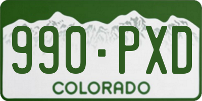 CO license plate 990PXD