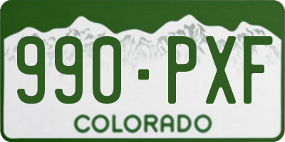 CO license plate 990PXF