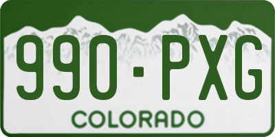 CO license plate 990PXG