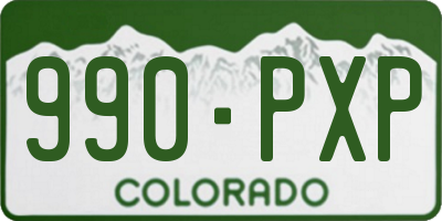 CO license plate 990PXP